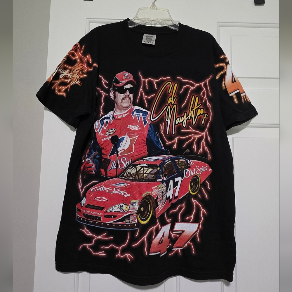 Comfort Colors Black Talladega Nights - #47 Cal Naughton Movie Promo Tee